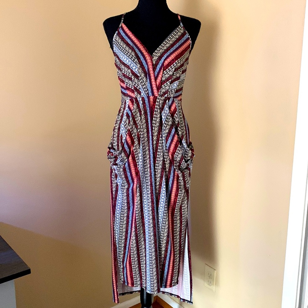 BCBGeneration Midi Dress In Stripes